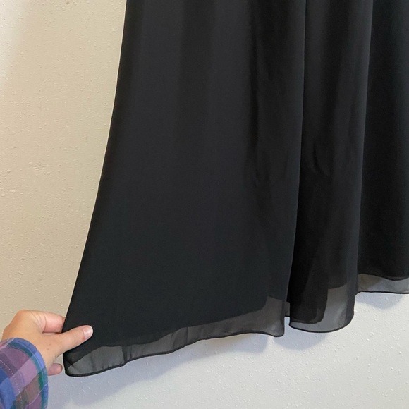 Vintage black chiffon wide leg pants - Picture 4 of 6